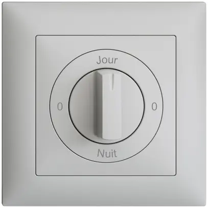 Frontset 0-Jour-0-Nuit EDIZIOdue hellgrau 88×88mm für Drehschalter 