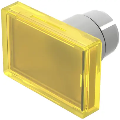 Capot à poussoir EAO 22 plat jaune 