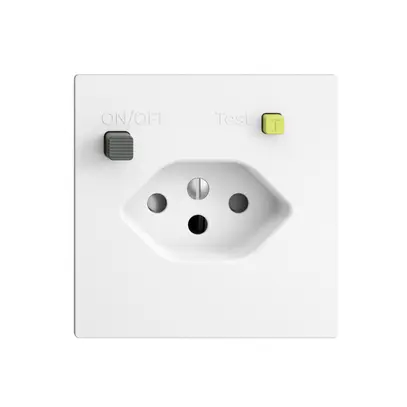 UP-Steckdose EDIZIOdue T13 FI 30mA F, shutter, weiss 