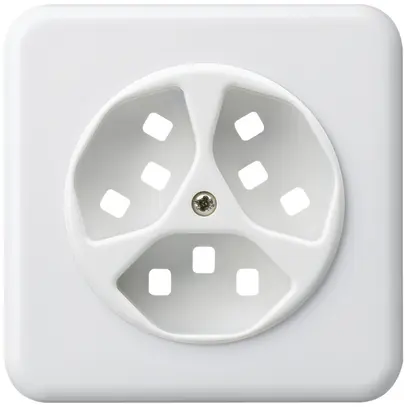 Kit frontale INC per presa Hager basico 3×tipo 23 G bianco 