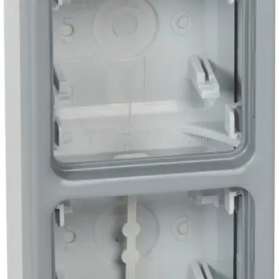 Boîtier AP PLEXO 2×1 gris 