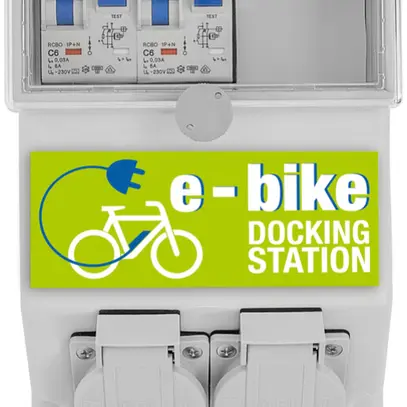 Stazione di carico Steffen per E-Bike e E-Scooter 2×T13 con RF 230V 1380W IP44 