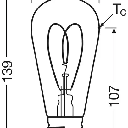 Lampe LED Osram Vintage 1906 E27 8W 806lm 822 VAR Ø64×139mm or 