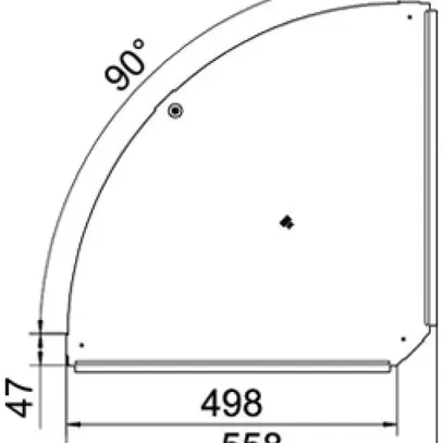 Coperchio BET RBD 90° 500mm acciaio affinato A4 grezzo 