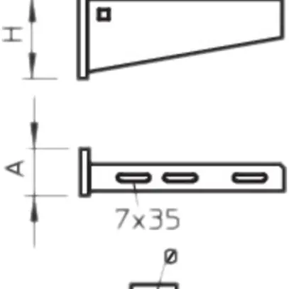 Console murale Bettermann AW 55 31 FT 310mm zinguée à chaud par immersion 