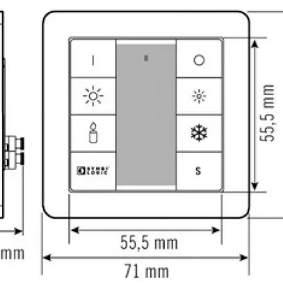 Poussoir ENC ESYLUX DALI, 8 fois, Tunable White 