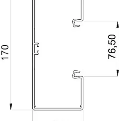 Profilo di base Bettermann GKH 70×170mm senza alogeni bianco puro 