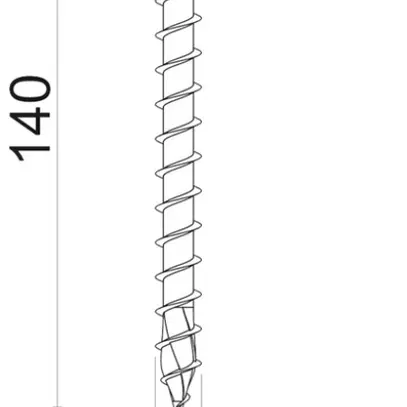 Vis à bois à tête assiette BET HT 10x140 TD T40 Ø10×140mm 