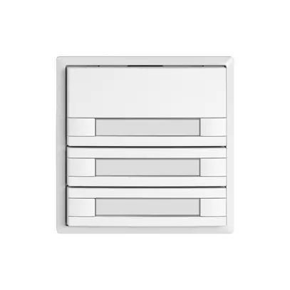 Pulsante KNX RGB EDIZIO.liv SNAPFIX® sensore temp.s.LED targ.6× com.1T bi 