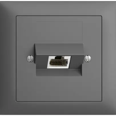 Presa INS 1×RJ45/s 8P ITplus EDIZIOdue grigio scuro 