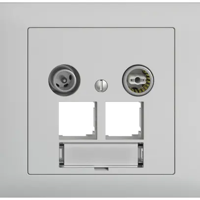 Presa multimedia INC EDIZIOdue BKE EASYNET 4dB, p.2×RJ45 S-One, grigio chiaro 