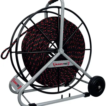 Câble de traction RUNPOTEC RUNPOTEC en polyester Ø12mm 300m incl dévidoir 