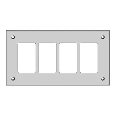 Montageplatte FLF 1×4 Al natur eloxiert 