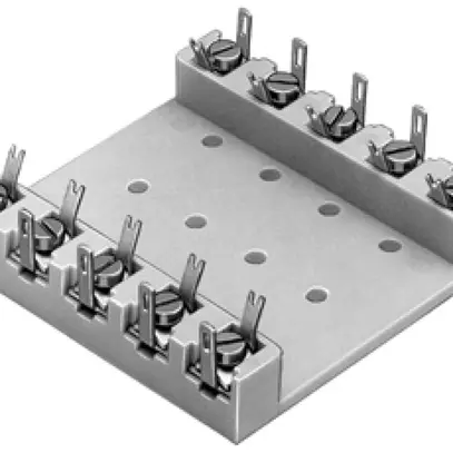 Barrette de bornes EAO 02 10 pôles 0.25…0.5mm² 1A 250V gris 