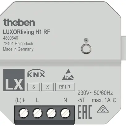 UP-Funk-Heizungsaktor KNX Theben LUXORliving H1 RF 1-Kanal 