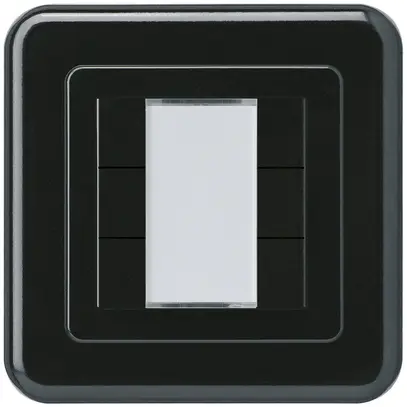 Poussoir ENC Hager basico C KNX sextuple noir 