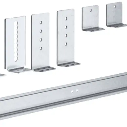 Rail DIN Hager univers N 2 travées 35×15×1.5mm abaissable 