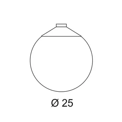 Luminaire suspendu SLV ROTOBALL SWING 25, E27 24W IP44 acier fin 