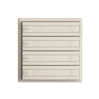Pulsante KNX RGB EDUE, 250mW, c.LED RGB, carta, 4×pulsante, com.2×tasti, crema 