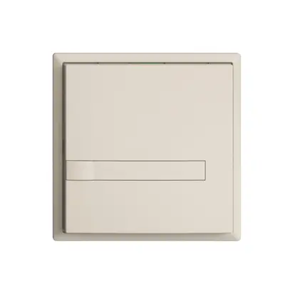 Pulsante KNX RGB EDUE, 250mW, s.LED, c.inserto carta, 1×pulsante, 1×tasto, crema 