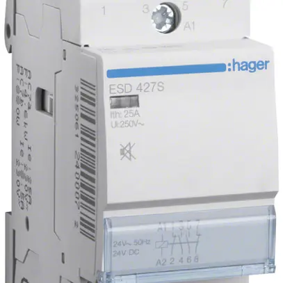Contacteur AMD Hager 24VAC 2 fermeur 2 ouvreur 25A sans bourdonnement 2UM 