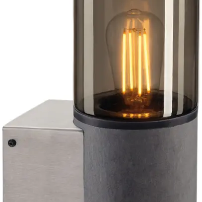 Applique SLV LISENNE, E27 23W verre fumé IP20 gris 