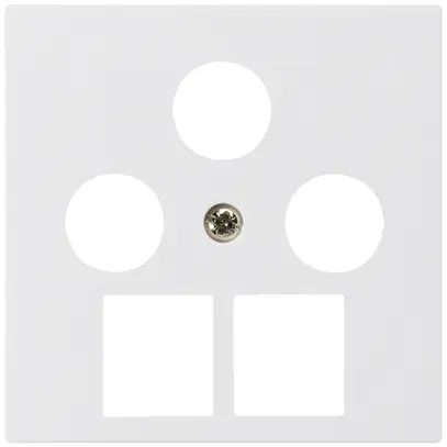 Placca frontale kallysto 3×coassiale/2×RJ45 bianco 