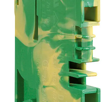 Borne de dérivation Hager 2.5mm², 4×PE, enfichable, ouvert sur le côté 