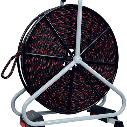 Câble de traction RUNPOTEC RUNPOTEC en polyester Ø10mm 120m incl dévidoir 