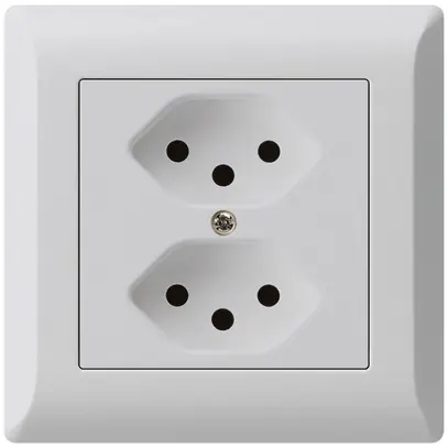 Presa INC kallysto.line 2×T13 grigio chiaro con protezione bambini 