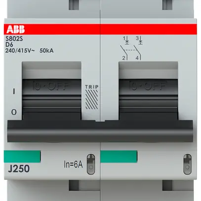 Disgiuntore ABB S802S-D6 2P 400V D-6A 50kA 3UM 