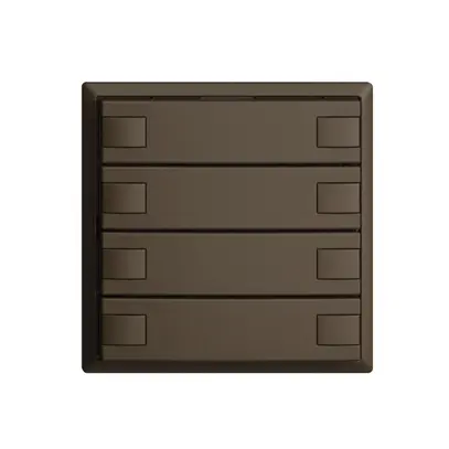 Pulsante INC KNX 4×EDIZIOdue coffee RGB senza LED 