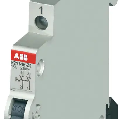 Interrupteur AMD ABB E211, 16A/250V 2L 2F, ½UM, "0-I" 