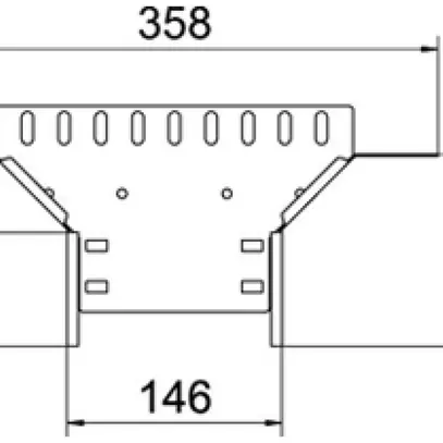 Sortie en T BET RAA 60×150mm acier fin A2 brut 