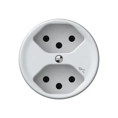 Presa origin 2×tipo 13 1×S 10A 230V 60×60mm bianco 