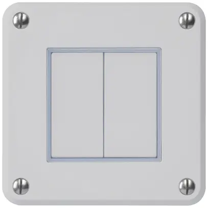 Contatto pulsante INC robusto IP55 2×1P grigio per combinazione 