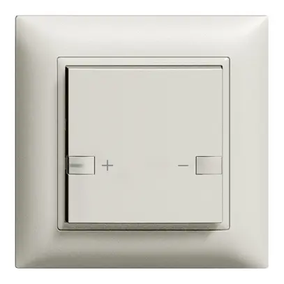 Poussoir ENC ZEP variateur univ. 1c/1t avec LED EDIZIOdue gris clair 