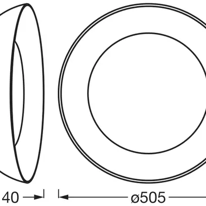 LED-Deckenleuchte LEDVANCE Orbis Alva 36W 1600lm 830 Ø505×140mm schwarz/Holz 