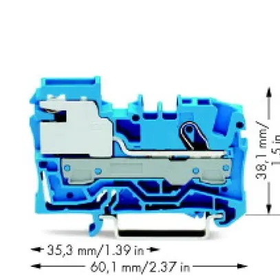 Borne de coupure WAGO TOPJOB S 1LN bleu 0.5…10mm² WAGO TOPJOB S 