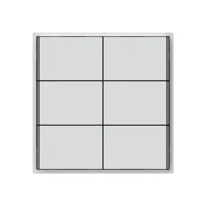 Pulsante KNX KAL 6×tasti 6×punti azionamento LED bianco 