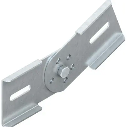 Raccord articulé Niedax p.échelle de câbles vertical, h=60mm ac galva.en continu 