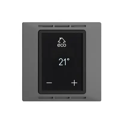 Termostato ambiente EDIZIOdue F grigio scuro, con display, riscald.pavim. 