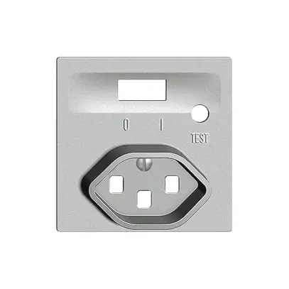 Kit frontal EDIZIOdue pour prise FI silver 