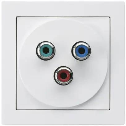 Prise de raccordement kallysto A YUV vidéo RGB blanc 