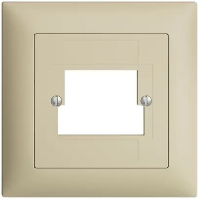 Kit frontale EDIZIOdue vanille 88×88mm 2×TT 2×RJ45 