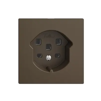 Presa EDIZIOdue T25 16A coffee, con morsetti innest. 