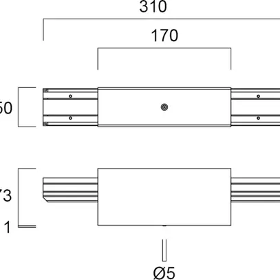 Kit per lampada d'emergenza Sylvania Otao Linear LED 3h AT 310×50mm nero 