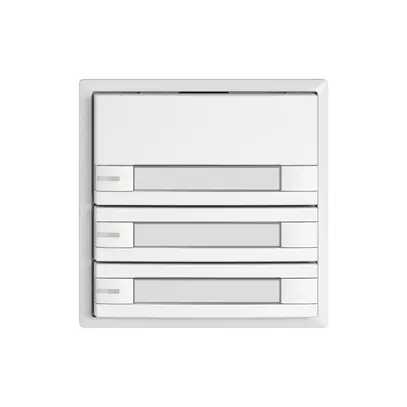 Pulsante universale EDIZIO.liv UNI SNAPFIX® 12…48V c.LED 3× com.2T targ.bi 