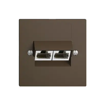 Presa INC 2×RJ45/s 8P sep.EDIZIOdue coffee ITplus 