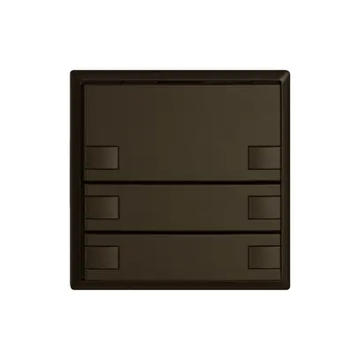 Poussoir KNX RGB EDIZIO.liv SNAPFIX® capteur temp.s.LED 3× comm.2T br 